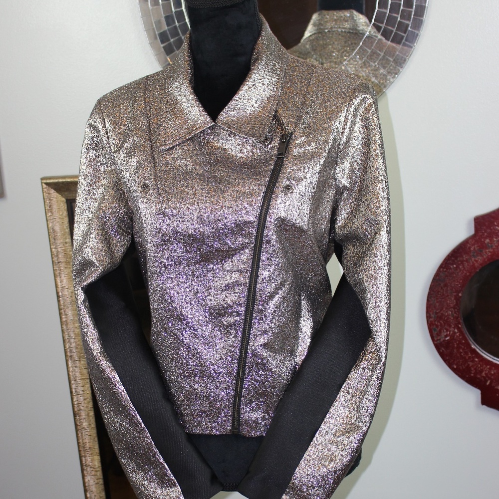 Sachin n Shabi Sparkle Biker Jacket